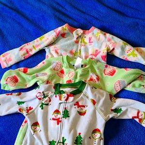 18 month winter footed onsies